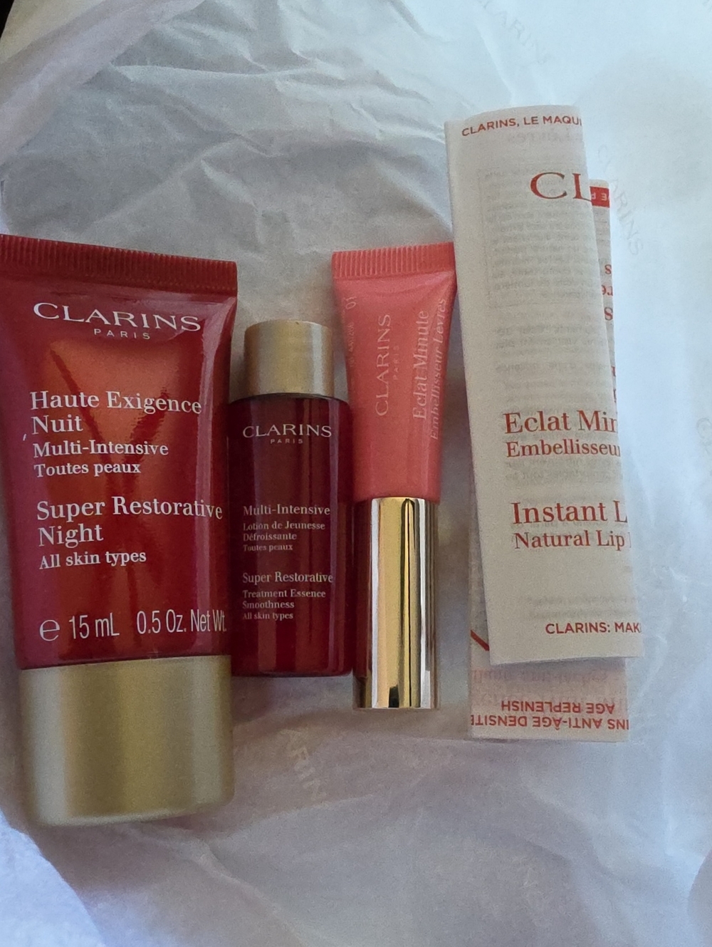 Clarins Red Skincare Trio with Red Pouch - Picture 3 of 3